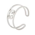 thumbnail image 1 of HIJONES Women's Stainless Steel 12 Celestial Sign Constellation Simple Delicate Hollow Rings Gifts for Birthday Open Rings Silver Cancer Adjustable, 1 of 4