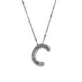 thumbnail image 1 of HIJONES Women's Stainless Steel Balloons Initial Letter Choker Necklace Alphabet Pendant Charm with Chain, Silver Letter C, 1 of 6