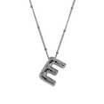 thumbnail image 1 of HIJONES Women's Stainless Steel Balloons Initial Letter Choker Necklace Alphabet Pendant Charm with Chain, Silver Letter E, 1 of 6