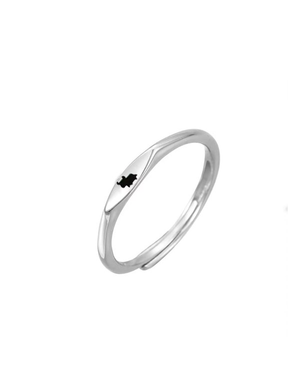 Women's Stainless Steel Chinese Zodiac Animal Ring Vintage Patronus Open Rings Adjustable Ox