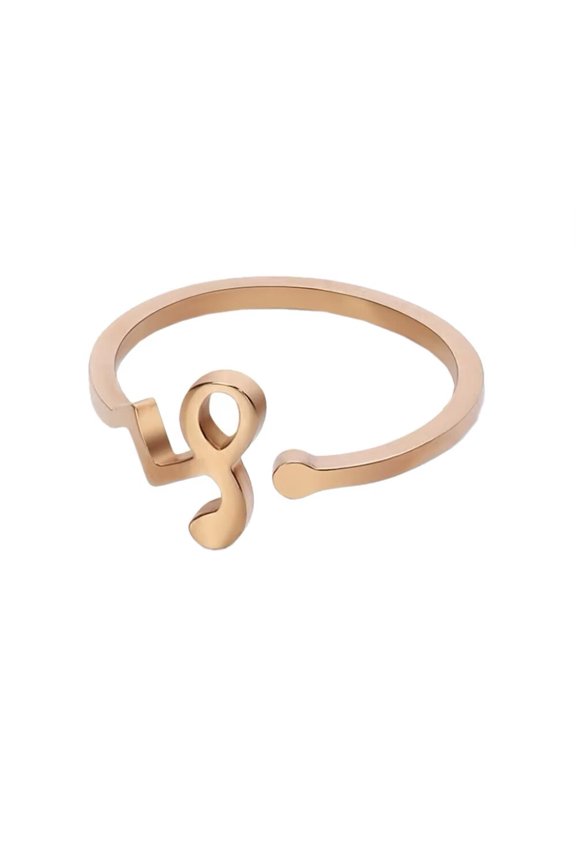 Women's Stainless Steel Vintage 12 Celestial Sign Constellation Delicate Rings Gifts for Birthday Open Rings Rose Gold Capricorn Adjustable