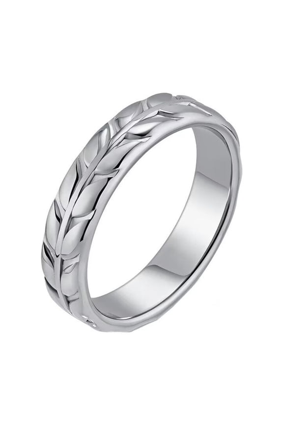 Women's Tulip Flower Rings Stainless Steel Exaggerated Band Jewelry Silver Size 7