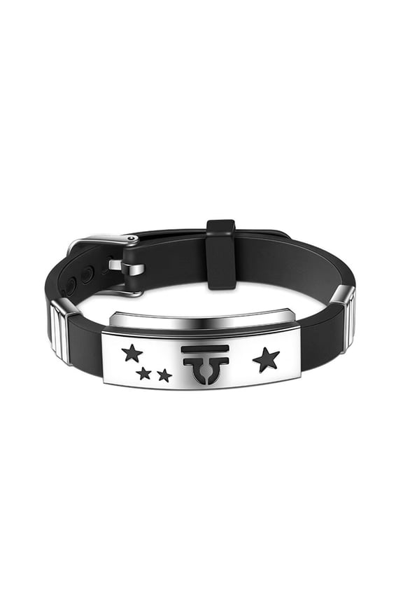 Zodiac Signs Horoscope Bracelet for Men Women 12 Constellation Star Wristband Bangles Black Libra