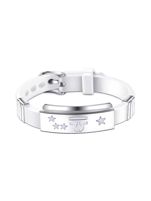 Horoscope Bracelet for Men Women Silver Libra