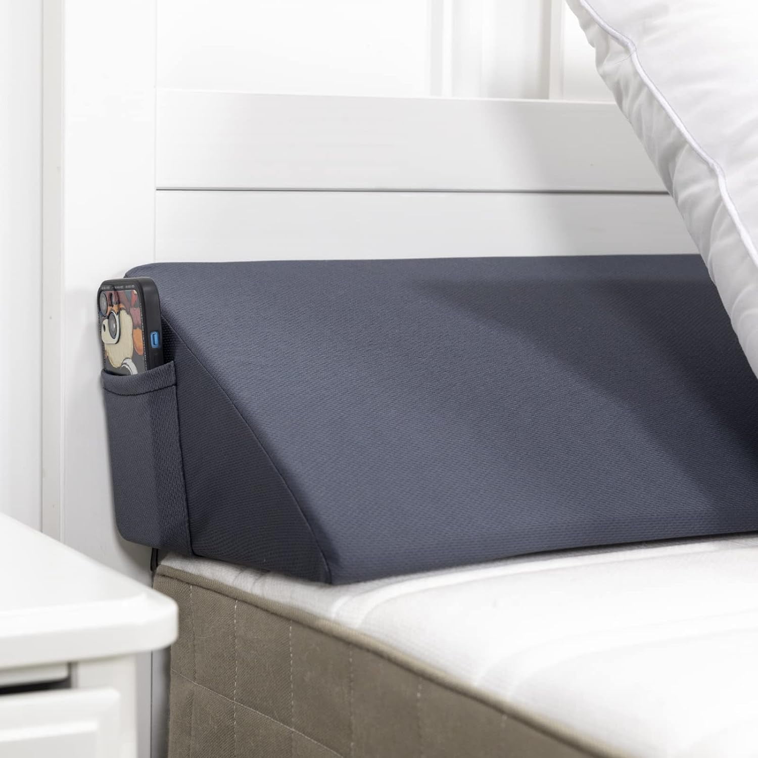 HIJOYPAL Bed Wedge Pillow for Headboard Gap Bed Gap Filler King Size