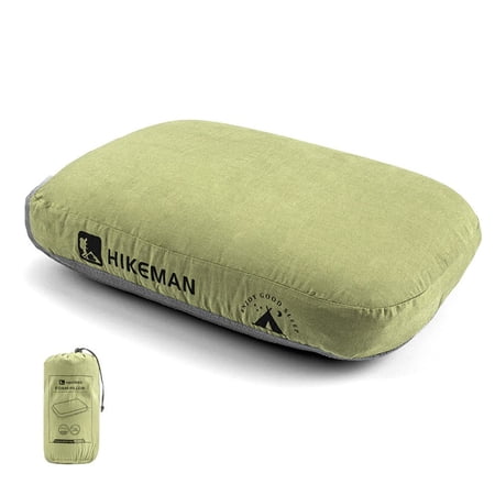HIKEMAN Memory Foam Neck Support Pillow for Camping and Travel