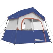 HIKERGARDEN 6 Person Camping Tent - Portable Easy Set Up Family Tent for Camp, Windproof Fabric Cabin Tent Outdoor for Hiking, Backpacking, Traveling