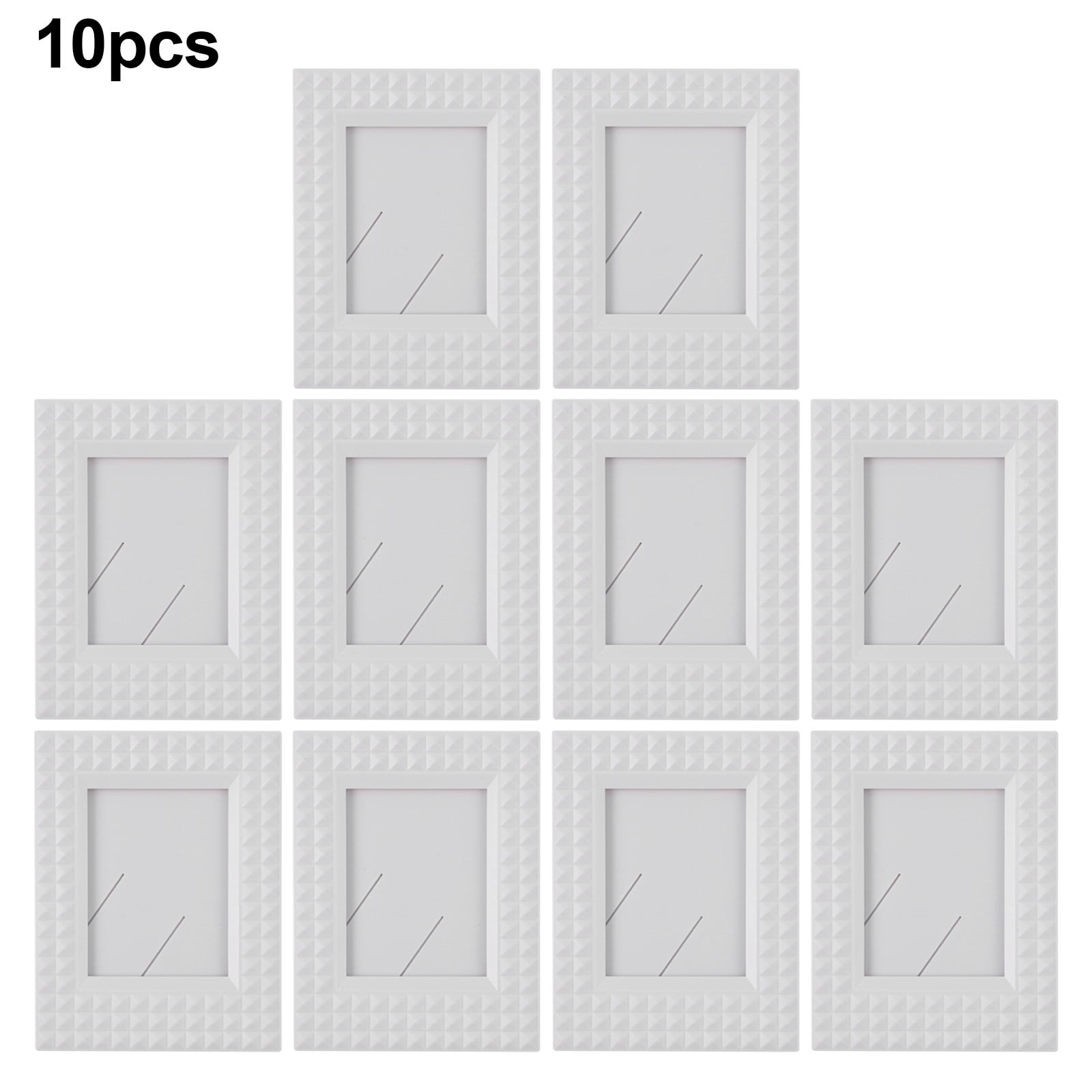 Mini Photo Stand HIKVEX 3 Inch Photo Frame Mini Picture Holder, 10 Pack ABS Plastic ...