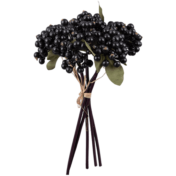 HIKVEX Artificial Berry Stems for Holiday Decor and Wedding Arrangements Deep Red Deep Purple