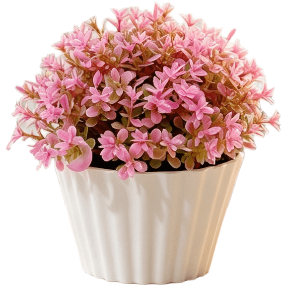 HIKVEX Artificial Four Leaf for Clover Fake Plants for Home Office Desk Decor Pink