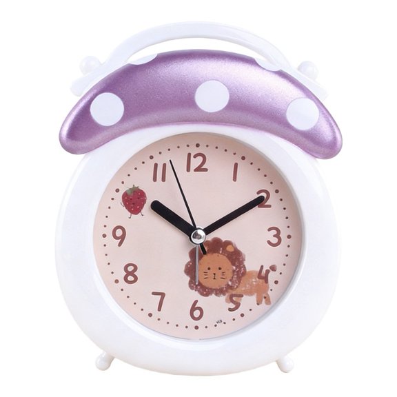 HIKVEX Creative Handheld Alarm Clock for Students Loud for Wake Up Clock with White + Purple