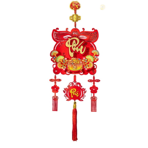 HIKVEX Lucky Bag Tet Vietnamese Printed Hanging Decor Fortune God New Year Celebration B