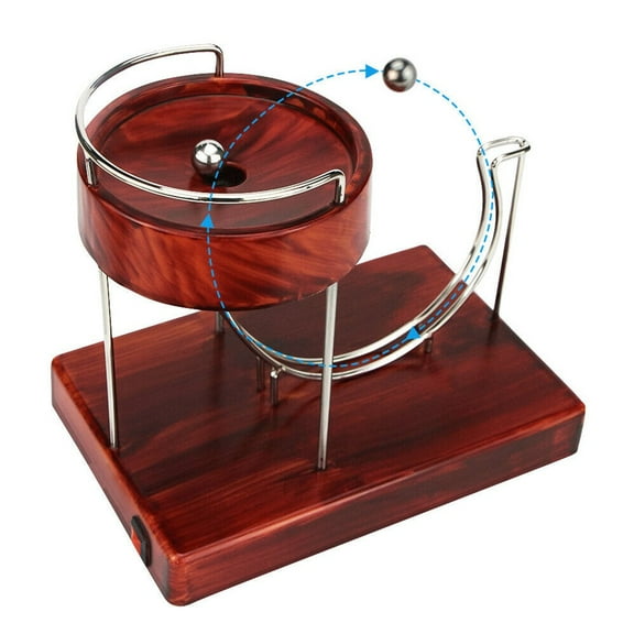 HIKVEX Mechanical Science Art Motion Sculpture for Educational and Office Table Use Explaining Newton'S Laws and Energy Concepts Wine Red