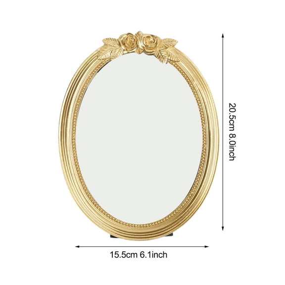 HIKVEX Oval Resin Photo Frame in Gold Finish Classic Vintage Design for 68 inch Photos and Home Display for Living Room Bedroom 7inch