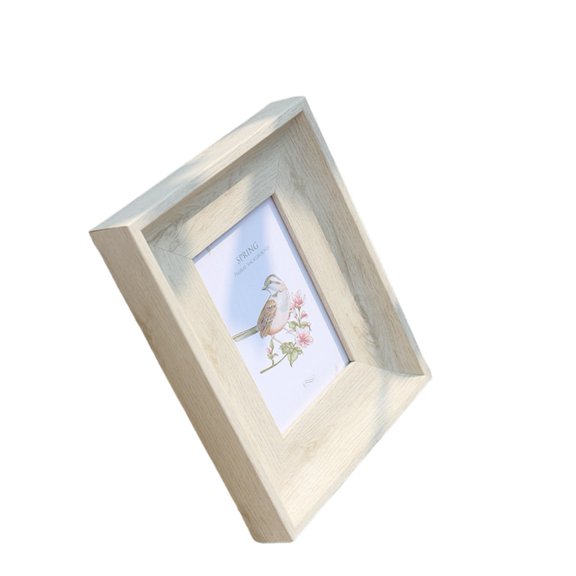 HIKVEX Picture Frames Retro Photo Frame Table Resin Photo Frame Of Classical White Wood