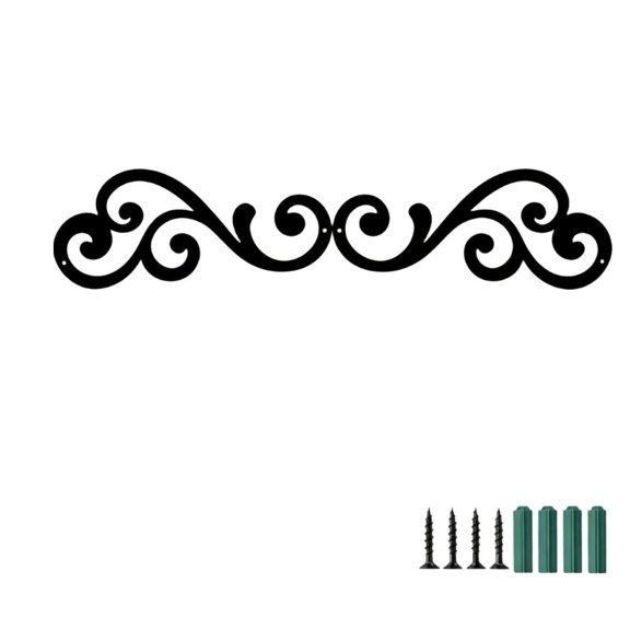HIKVEX Retro Metal Scroll Wall Art Elegant Black Iron for Décor for Your Home C