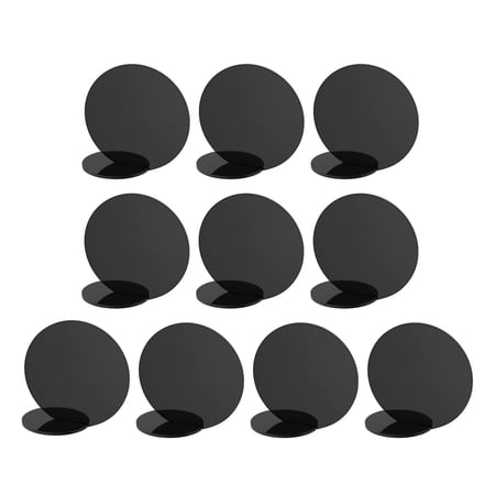 HILABEE 10 Pieces Clear Acrylic Place Cards,Blank Table Seating Cards,Guest Chart Plates Tiles Name Cards for Wedding Birthday Party Sign Decoration , Black