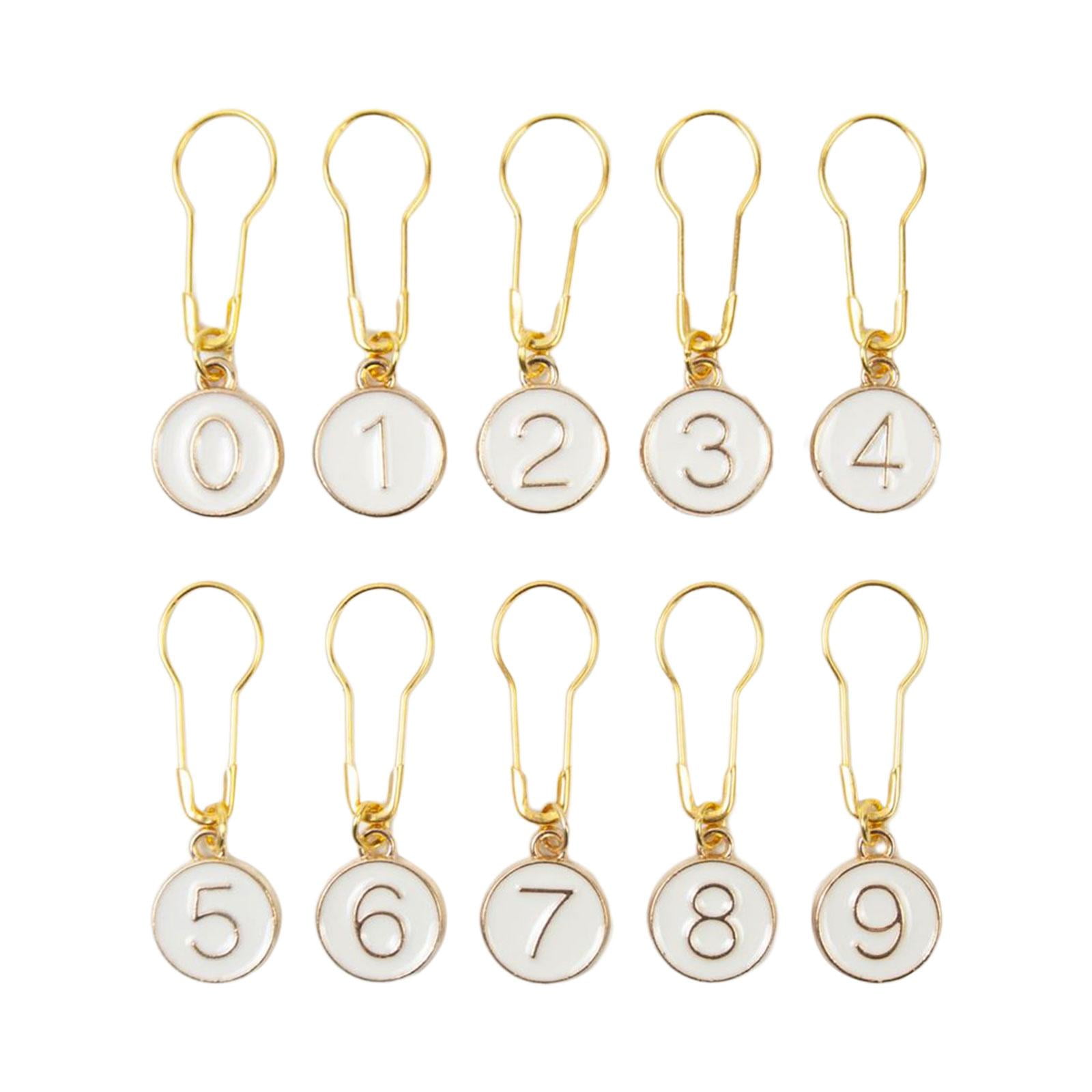 HILABEE 10 Pieces Knitting Stitch Markers Crochet Marker Portable