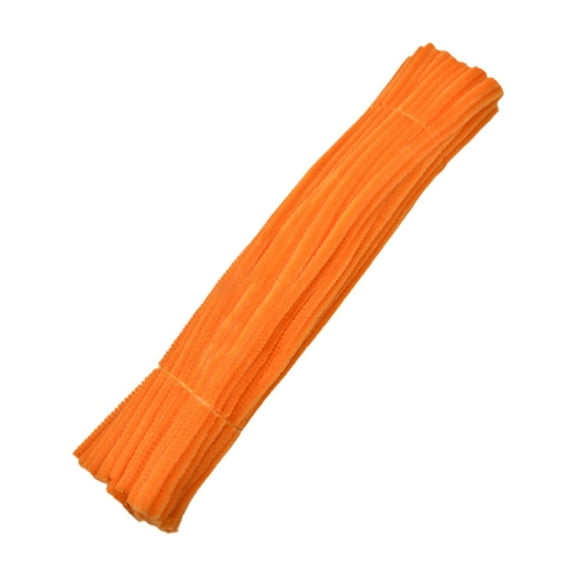 HILABEE 100 Pieces Pipe Cleaners Stems Children Educational Toy for DIY Crafts Party orange