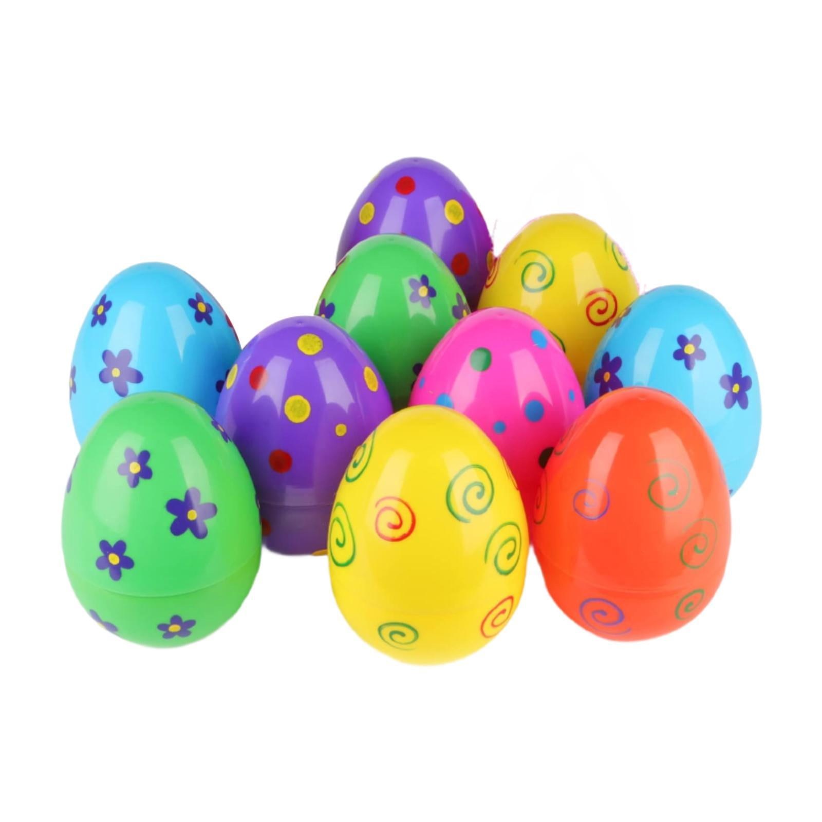 HILABEE 10Pcs Fillable Easter Eggs DIY Decorations Party Favors Creative Empty Easter Eggs for Gift Bag Fillers Easter Egg Girls