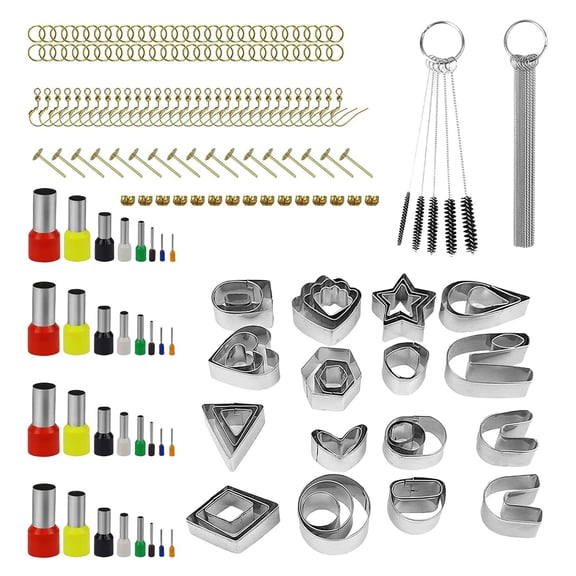 HILABEE 169 Pieces Polymer Clay Cutters Set DIY Craft Jewelry Pendant Making Making Kit Earrings Accessory Earring Cutting Mold for Adults Kids