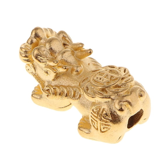 HILABEE 1PCS 30x15x13mm Gold Tone Copper Pi Xiu Pi Yao Shaped Beads Lucky Beads For DIY Jewelry Findings Accessories Handmade Necklace Bracelets DIY Crafts