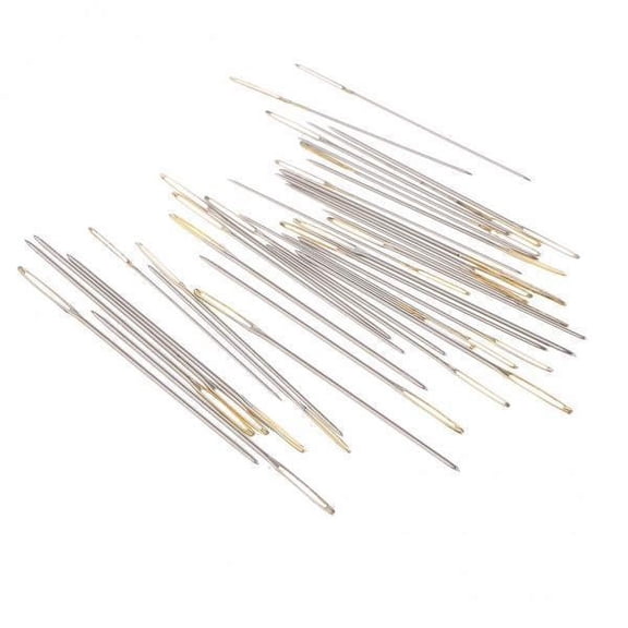 HILABEE 1x 3Pc Darning Sewing Tapestry Embroidery Needles W/ Storage Box Size 22 24 26