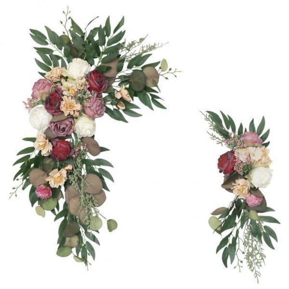 HILABEE 2-3 of pack 2 Pieces Wedding Arch Flowers for Ceremony And Reception Backdrop 2 Pcs