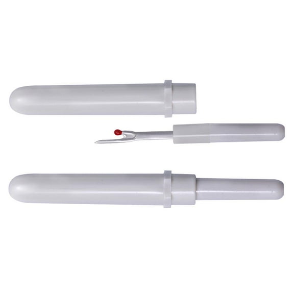 HILABEE 2 Pieces 8.2cm Steel White Seam Ripper Sewing Tool Stitch Thread Unpicker Hole Cutter With Cap