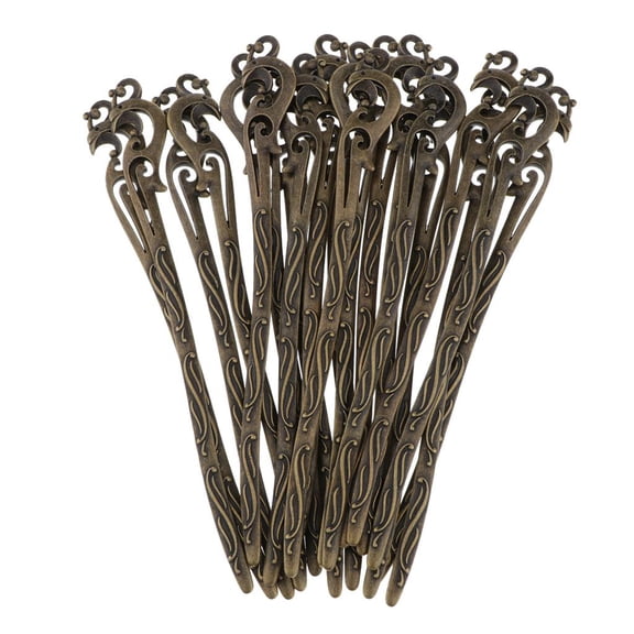 HILABEE 20 Pcs Bookmarks Vintage Hollow Hook Bookmarks Jewelry Making - Bronze