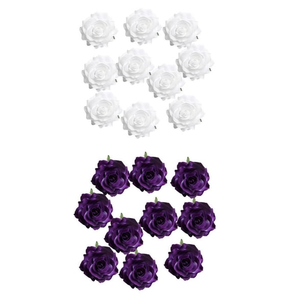 HILABEE 20 Pieces Artificial silk flower rose Buds diy