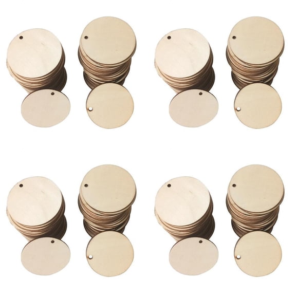 HILABEE 200 Unfinished Wood Cutout Wood Pieces Coasters For Craft DIY Projects 2/3/4/5cm