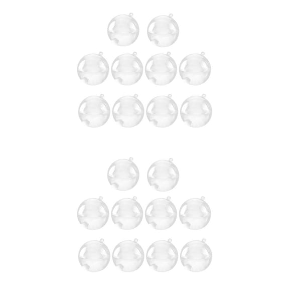 HILABEE 20Pcs Clear Plastic Fillable Ball Ornaments Spheres Candy Filler DIY Kunst und Skulpturen