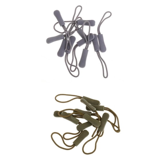 HILABEE 20pcs Elastic Drawstring Puller Textured Grip Non-slip Zipper Pull Zip Puller Bra Suitcase Backpacks Bags