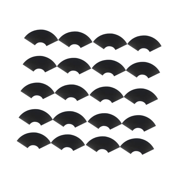 HILABEE 20x Fan Shaped Paper Sheets Sketching Paper Painting Cutout Craft Paper Sheets for DIY Projects Crafting Supplies Arts Crafts Black