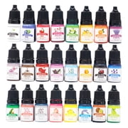 HILABEE 24Pcs Vibrant Inks High Concentrated 5ml Highly Saturated DIY Accessories Liquid Kit Colour Pigment Tint Colorant for Art Tumbler Making