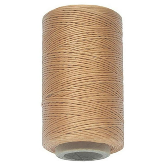 HILABEE 260M 150D 0.8mm Leather Sewing Flat Waxed Thread String Hand Stitching Craft - Light Coffee