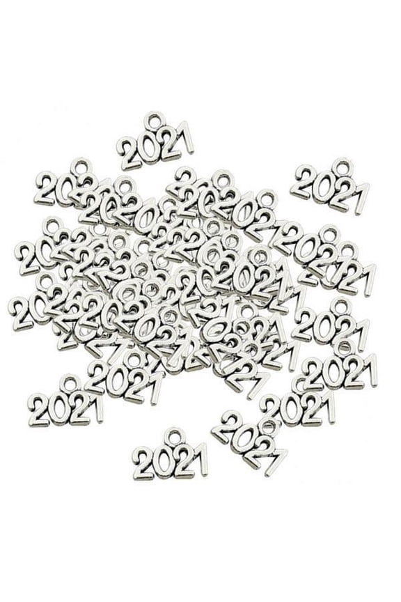 2x 100x Silver 2019/2020 Charms Clothes Bags Sewing Crafts DIY Ornament