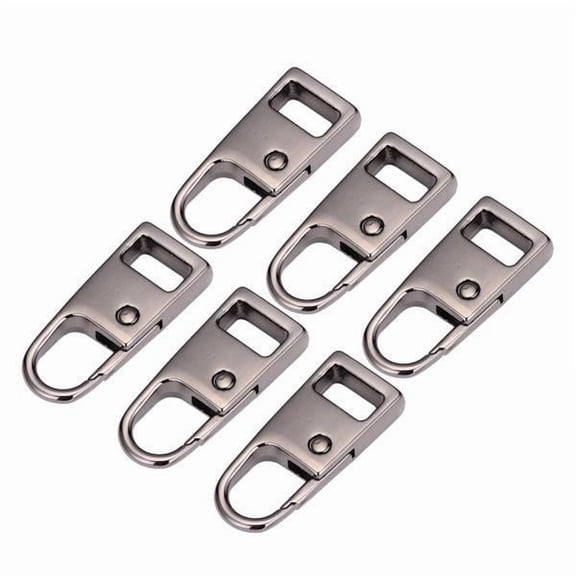 HILABEE 2x 6 Pieces Zipper Replacement, Zipper Metal Puller Slider Zipper Extender, Smooth And Polished, Sturdy And Durable