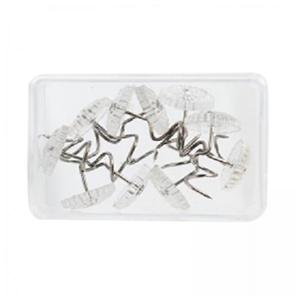 HILABEE 2x10Pcs Clear Heads Twist Pins,Bed Skirt Pins for Home Furniture Slipcovers Couch Chair Supplies , Clear, 4 Pcs