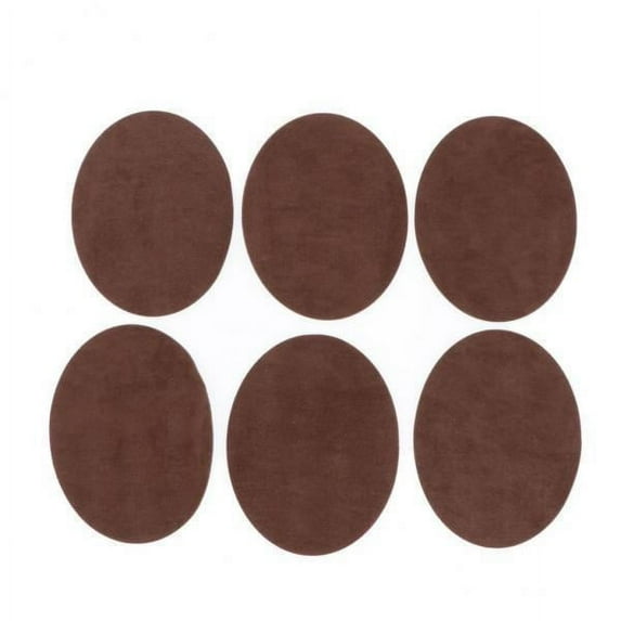HILABEE 2x6x Patches for Sewing Or Ironing, Elbow Repair, Appliqués for Elbows, Oval, Brown Color , Brown, 3 Pcs
