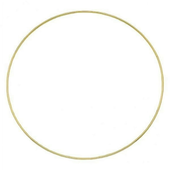 HILABEE 2xGold Metal Dreamcatcher s Wreath Macrame Craft Hoops 20cm , Gold , 2 Pcs