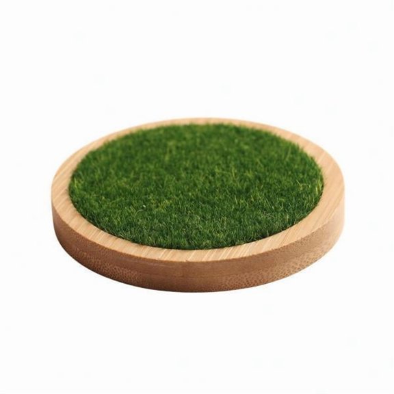 HILABEE 2xMiniature Display Stand with Turf | Design, Realistic, Diorama Base with Faux Grass, for Tabletop