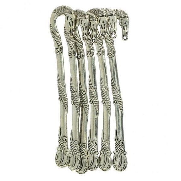 HILABEE 3- 6 Pieces Tibetan Silver Beading Bookmarks with Loop for DIY Making 6 Pcs