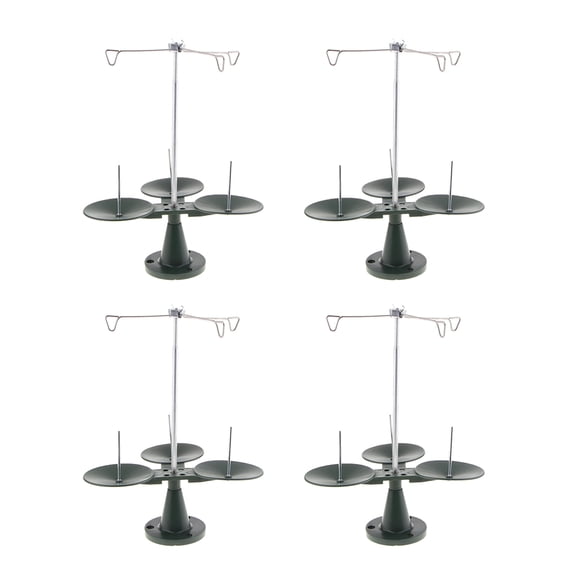 HILABEE 3 Cone and Spool Stand Thread Holder with Sturdy Metal Base, for Industrial Sewing Machines (Set of 4) Three Cone Spools Thread Stand Holder