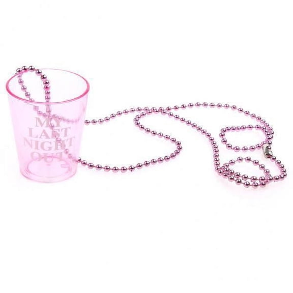 HILABEE 3xHen Night Party Girls Night Out Shot Plastic Cup On Bead Necklace Chain 3 Pcs