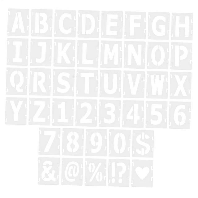HILABEE 42Pcs Letter Stencils Drawing Stencils Symbol Numbers Craft ...