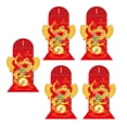 thumbnail image 1 of HILABEE 5 Pieces Chinese Lunar New Year Red Envelopes Hong Bao Cash Envelopes Hongbao Red Packet Bag for Birthday Gift Party Supplies C, 1 of 8