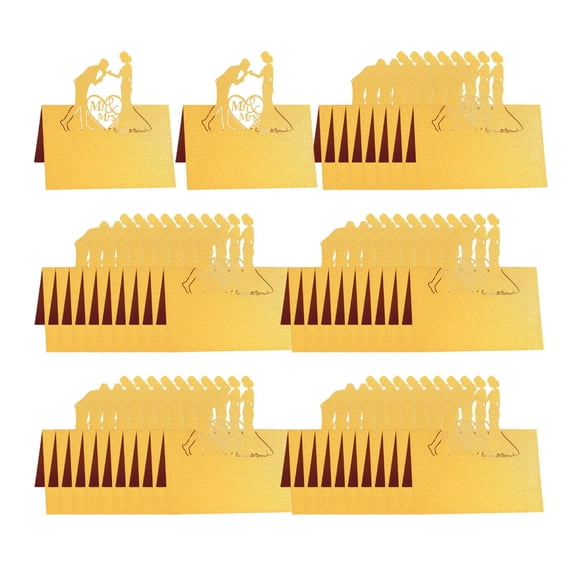 HILABEE 50 Pieces of Cards, Elegant Greeting Cards, Card, Seating Card for Weddings, Parties, Events, , Gold, 9cm12cm