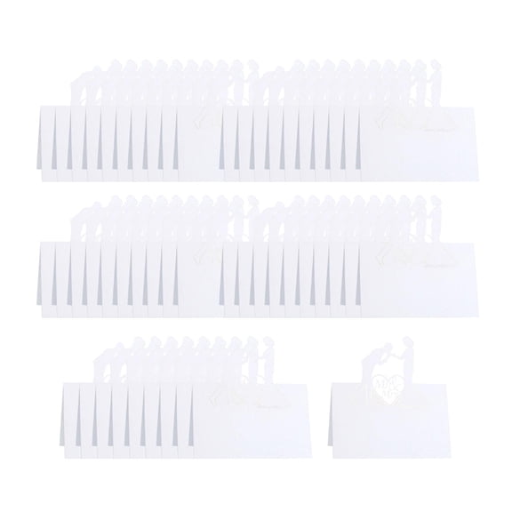 HILABEE 50 Pieces of Cards, Elegant Greeting Cards, Card, Seating Card for Weddings, Parties, Events, , White, 9cm12cm